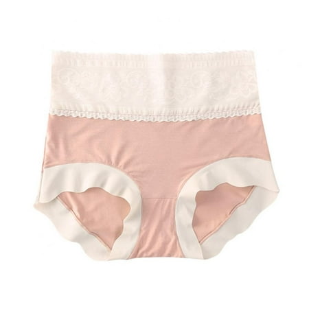 

Linen Purity Panties Tummy Control for Women - Women High Waist Underwear Soft and Comfortable Seamless Lace Breathable Girl Slimming Briefs