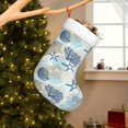 thumbnail image 2 of Cauagu Algae Corals and Seashells for Christmas Stockings,1-Pack Large Xmas Stocking Holiday and Farmhouse Stocking Fit for Christmas Holiday Party Decoration(17.7*11 Inch), 2 of 7