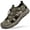 Green, variant on Men's Closed Toe Hiking Sandals, Quick Drying Non-Slip Outdoor Water Beach Shoes for Men, Breathable Adjustable Summer Sandals for Camping Trekking