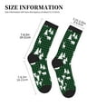 thumbnail image 3 of Xecao Christmas tree green plaid Print Crew Socks for Men and Women, Men's Soft Moisture-wicking Sock, 3 of 7