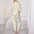 thumbnail image 6 of Wukai Rabbit And Milk Tea Print Women's Pajama Set - Soft Long Sleeve Sleepwear for Comfort and Style-X-Large, 6 of 9