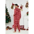 thumbnail image 3 of U2SKIIN Couple Onesie Pajama Sets, Hooded Zipper Christmas Matching Plaid Pjs Set for Men and Women Soft Warm Jumpsuit (Mens Christmas tree, L), 3 of 4