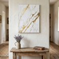thumbnail image 3 of Canvas Wall Art, White Gold Modern Framed Canvas Prints for Kitchen Bedroom, Abstract Vintage Marble Geometric Small Gallery Wrapped Wall Decor for Home Office, Gifts, 8"x12" Ship Next Day, 3 of 9