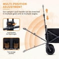 thumbnail image 2 of Collapsible Folding Wagon, Linor Beach Wagon Cart with 242lbs Capacity, Outdoor Utility Wagon Heavy Duty Foldable with Big Wheels, 2 Drink Holders for Sand, Garden, Camping, Shopping, Groceries, Black, 2 of 7