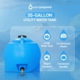 thumbnail image 2 of WaterPrepared 35 Gallon Utility Water Tank with Large Cap, Blue (4 Pack), 2 of 11