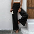 thumbnail image 2 of Sngxgn Pants for Women Stretchy Work Business Pants Casual Straight Leg Trousers(Black,M), 2 of 5