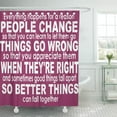 thumbnail image 1 of ZY-suttom Name Everything Happens for Reason Inspirational Shower Curtain 60x72 inch, 1 of 1