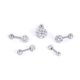 thumbnail image 5 of Pendiente de bola de ópalo de múltiples diamantes para niñas, clavo de reemplazo de acero de titanio para perforación de labios, anillo de labio dulce, clavo de hueso de oreja de ópalo, 5 of 5
