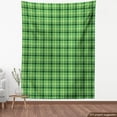 thumbnail image 3 of Ambesonne Checkered Fabric by the Yard Upholstery, Irish Mosaic Green, 2 Yards, Emerald Lime Green White, 3 of 4