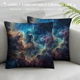 thumbnail image 3 of Pratyus Stars Nebula Space Art Modern Rustic Decorative Couch Pillow Cases with Zipper Home Decor 1PC Short Plush for Home Decor 12x12in, 3 of 5