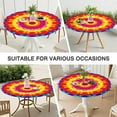 thumbnail image 7 of Rainbow Tie Dye Mandala Pattern Round Fitted Tablecloth with Elastic Edge,Dining Table Cover Waterproof,Outdoor Round Tablecloth for Camping,Dining,Indoor and Outdoor, 7 of 7