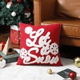 thumbnail image 2 of Cubiertas de Almohada de Navidad, Nuevo Lienzo de Algodón Bordado Ciervo Nieve Cojín de la Almohada de Navidad, Decoración Festiva Del Hogar para Sofá Cama Sillón, 2 of 3