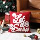 thumbnail image 2 of Cubiertas de Almohada de Navidad, Nuevo Lienzo de Algodón Bordado Ciervo Nieve Cojín de la Almohada de Navidad, Decoración Festiva Del Hogar para Sofá Cama Sillón, 2 of 3