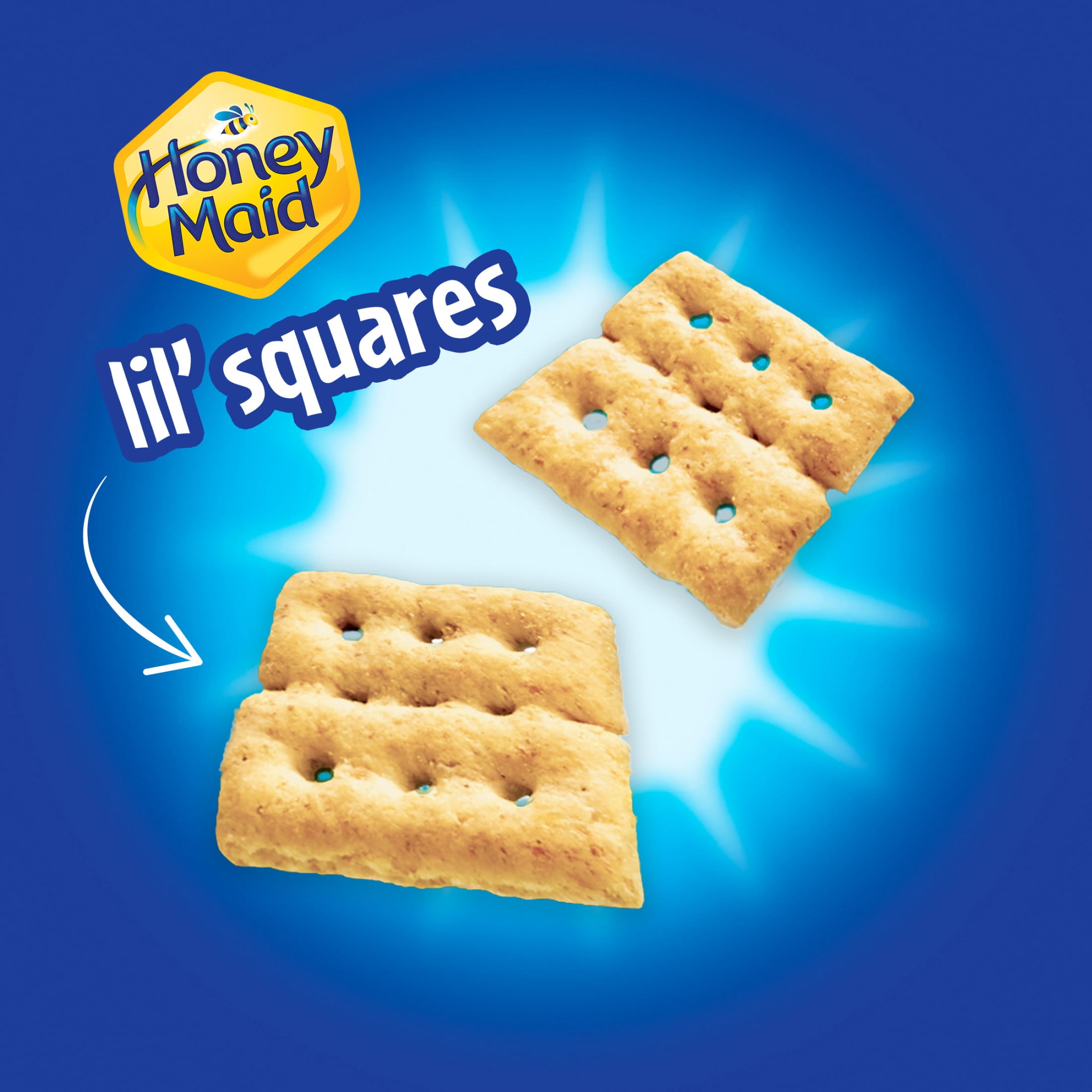 HONEY MAID Lil' Squares Honey Graham Crackers, Lunch Snacks, 1.06 oz Snack Pack