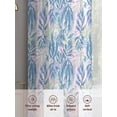 thumbnail image 6 of Sheer Curtains 84 Inches Long 2 Panels, Ocean Watercolor Seaweed Rod Pocket Curtain Voile Draperies, Blue Pink Sea Marine Life Light Filtering Window Treatment for Living Room Kitchen Bedroom, 6 of 8