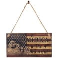 thumbnail image 1 of Celebre la cultura americana con una decoración rústica colgante para su fiesta del Día de la Independencia Placas de pared vintage del 4 de julio, 1 of 8