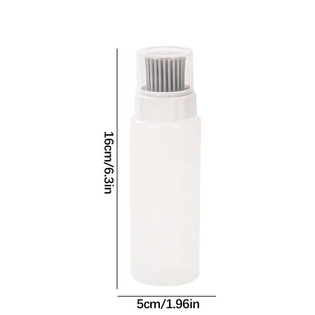 Dispensador de aceite de cocina,botella con brocha,brocha de silicona para untar con recipiente de aceite,botella de aceite de cocina de grado alimenticio para asar a la parrilla,hornear y hacer