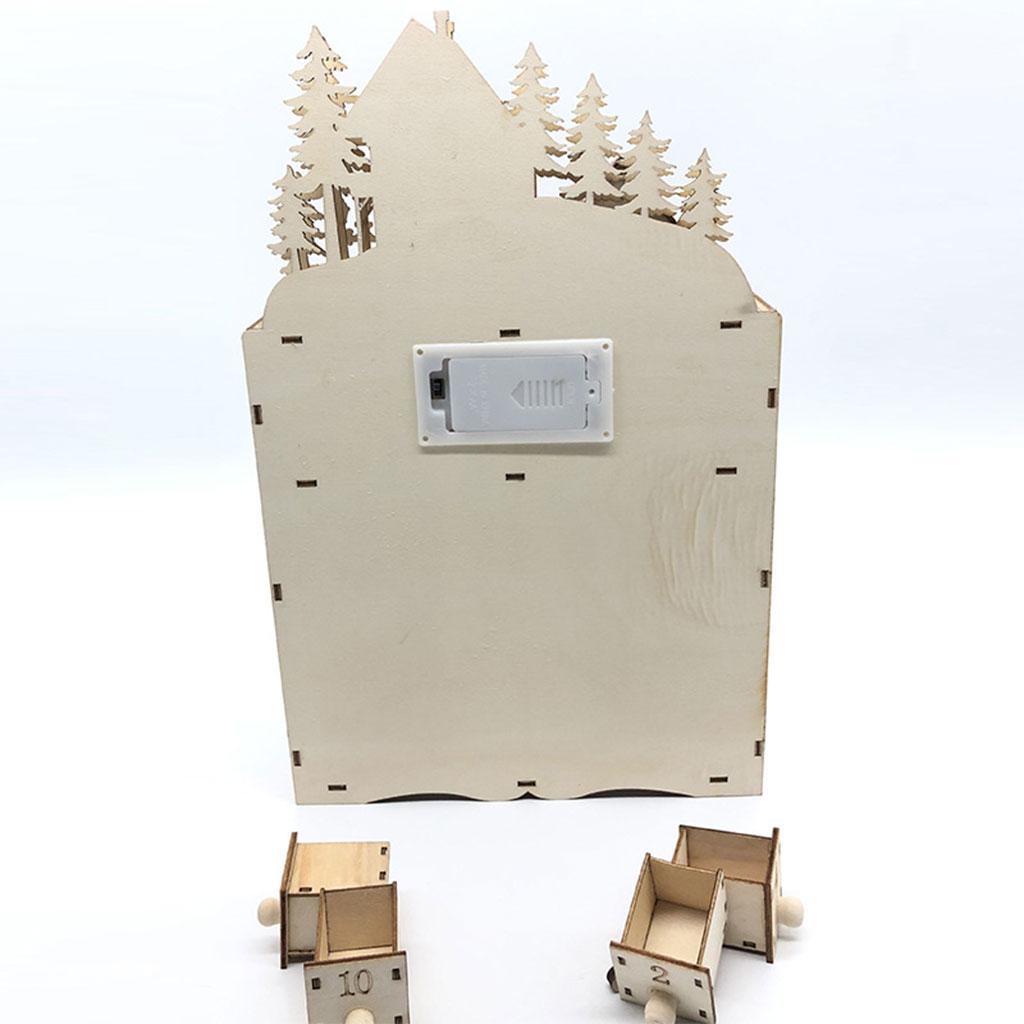 Calendrier De L'Avent En Bois - 24 Étiquettes Numérotées 1-24 Avec Corde, Pour Décoration Sapin De Noël, Cadeaux