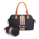 thumbnail image 2 of Maletas Mujeres Moderno Labg Bolsa De Viaje Negro LINEAS NRANJA/BLANCO, 2 of 5