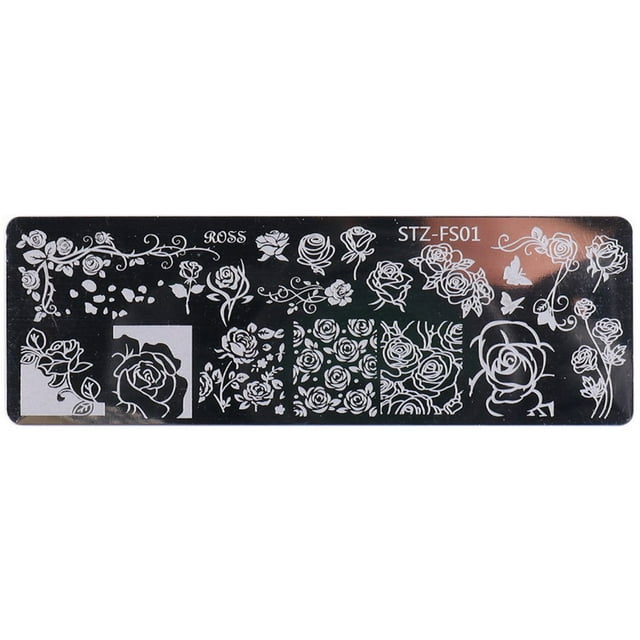 Nail Stamping Plate Various Patterns Clear Engraved Rust-Proof Polish Printing Flowers Nail Art Stamp for Girl
