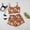 Orange, variant on Halloween Under $ 10 Women Pajama Sets Women Glow Vest Set With Printed Shorts Flannel Cozy Wear Pink Pajama