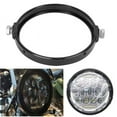 thumbnail image 4 of Universal Black 5.75 Inch Aluminum Round Headlight Housing Headlamp Trim Ring Mount Bracket Motorcycles, 4 of 8