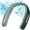 Green, variant on 4000mAh 4 Tubors Portable Rechargeable Neck Fan 360° Bladeless with 3 Speeds