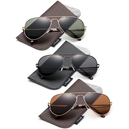 aviator polarized sunglasses mirrored lens classic