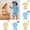 Z01-Blue1, variant on Toddler Girls Long Sleeve Sun Swimsuit Full Body Rash Guard With Matching Hat For Water Activities Ages 1-7