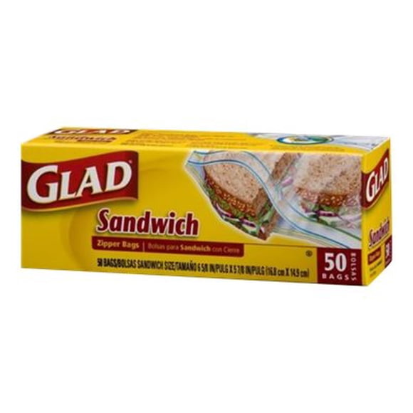 Merchandise 3855414 Sandwich Zipper Bags, Clear, Box of 50