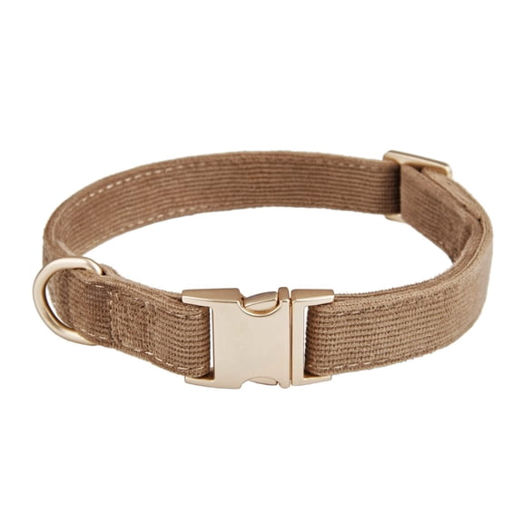 Miaocao Soft Dog Collar with Metal Buckle Adjustable Durable Comfort Corduroy Collars for Large Medium Small Dogs,