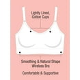 thumbnail image 2 of Fruit of the Loom Wireless Bra 2 Pack, Style FT942, Sizes S to XXXL, 2 of 9