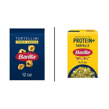 Barilla Three Cheese Tortellini Pasta 12 oz & Barilla 10g Protein  Farfalle Pasta 14.5 oz