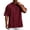 Red, variant on Mens Oversized T Shirt Summer Solid Drop Shoulder Crew Neck Elbow Sleeve T Shirts for Man Casual Tops