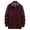 Wine, variant on Men Long Sleeve Half Zip Heather Knit Sweater Stand Collar Plaid Inner Lining Ribbed Cuff Hem Warm Thick Vintage Fall Winter Casual Pullover Red M