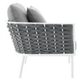 thumbnail image 4 of Modway Fauteuil d'Extérieur en Aluminium pour Patio, Orienté vers la Gauche, Blanc Gris, 4 of 8