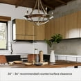 thumbnail image 5 of Hunter - Perch Point 5-light Brushed Nickel, Medium Size Chandelier, Dimmable, Casual Style, Empire Shaped, for Bedrooms, Kitchens, Dining, Living Rooms - 19417, 5 of 7