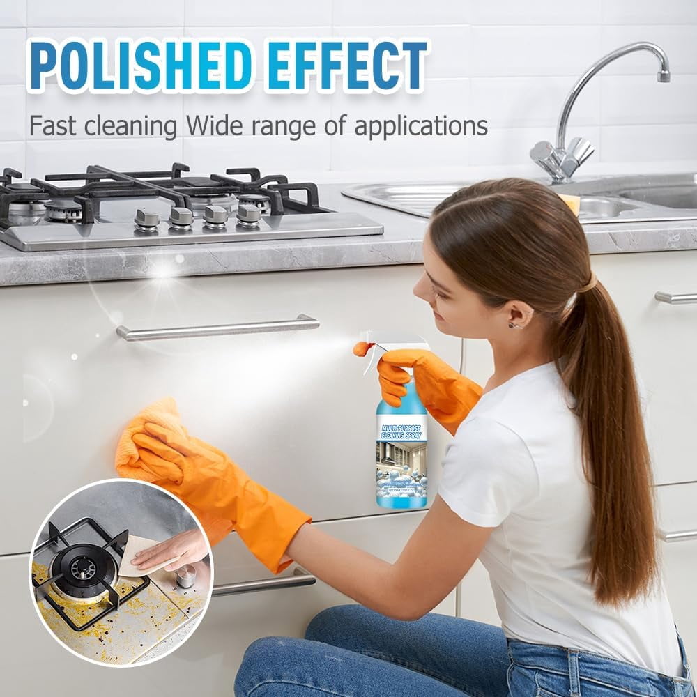 Spray Splash Cleaner, 2026 New Upgraded Multi-Purpose Splash Foam Spray for Kitchen Countertop and Oven Cleaning