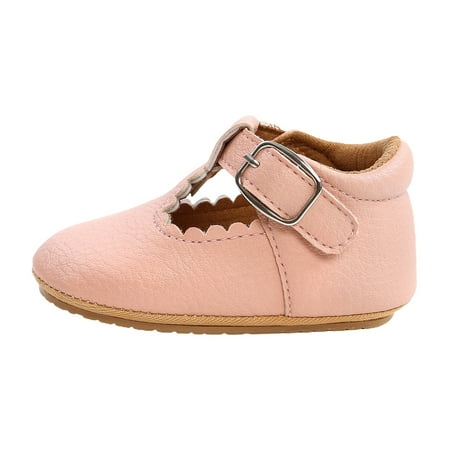 

Otqutp Ankle Support Footwear for Baby Toddlers Girls Shoes Children s Autumn Spring Shoes Non Slip Soft Soled Leather Shoes