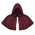 thumbnail image 1 of Cape d'Halloween Cosplay Tenue de Diable pour Femmes Hommes Déguisement Chic Poncho à Capuche Rouge, 1 of 9