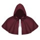 thumbnail image 1 of Capa de Halloween, capa de cosplay, capa corta, disfraz, capa con capucha, poncho, medieval Rojo, 1 of 9