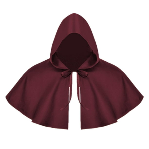 Capa Medieval con capucha Rojo Perfecl Accesorios de disfraz