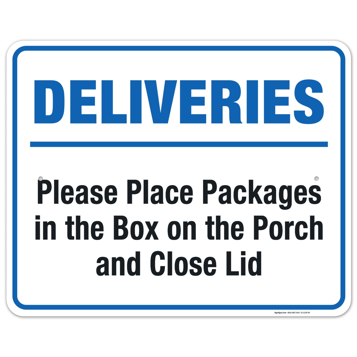 Package Delivery Sign, Please Place Packages in The Box On Porch