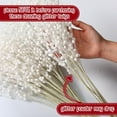 thumbnail image 3 of 10 Pack Artificial Glitter Berry Stem Ornaments, 20 Inches Fake Christmas Picks Decorative Glitter Sticks for Christmas Tree DIY Wreath Crafts Gift Fireplace Holiday Home Decor (White), 3 of 7