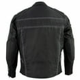 thumbnail image 2 of Milwaukee Leather MPM1740 Men's Black Vented Textile Jacket with Reflective Stripes 2X-Large, 2 of 9