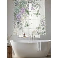 thumbnail image 4 of Spring Lavender Sheer Curtains 72 Inch Length 2 Panels Set, Garden Botanical Leaves Butterflies Voile Window Treatment Rod Pocket Curtains Sheers Drapes for Bedroom/Living Room/Kitchen 52"x72"x2, 4 of 7