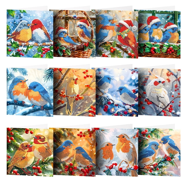 Tarjeta DIY 12 Piezas Navidad Forma Especial