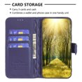 thumbnail image 6 of for iPhone 15 Plus Case, Luxury Elegant Diamond Design PU Leather Wallet Magnetic Closure Flip Case with Kickstand RFID Blocking Card Holder Slot Shockproof Soft Inner Cover,Blue, 6 of 10