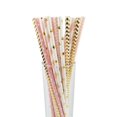 thumbnail image 1 of 25pcs/Set Disposable Paper Straws Creative Glitter Drinking Straw Fashion Birthday Party Supplies Mix Stripes Rietjes Tableware, 1 of 5