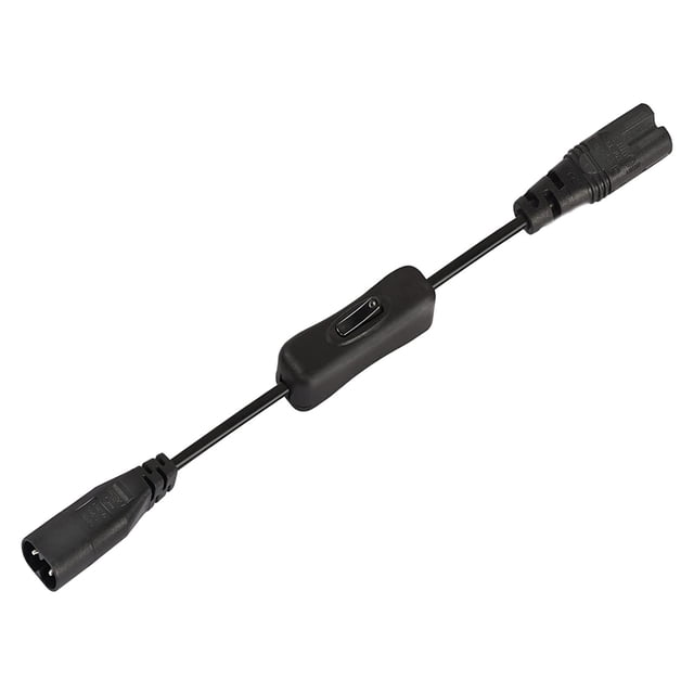 Cable de energía,Cable de alimentación IEC 320 C8 macho a C7 hembra,Adaptador de fuente de alimentación C8 a C7 con interruptor,Cable de extensión 250V 2.5A con interruptor de encendido y CUTICAT Cable de energía